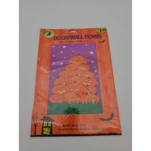 Nov Vtg Halloween Door Cover 30 x 60" Plastic Vintage 2000s All Hallow's Eve